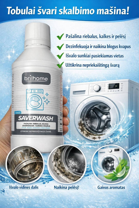 Brilhome Saverwash skalbimo mašinos valiklis 300 ml