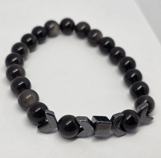 Obsidianas ir hematitas