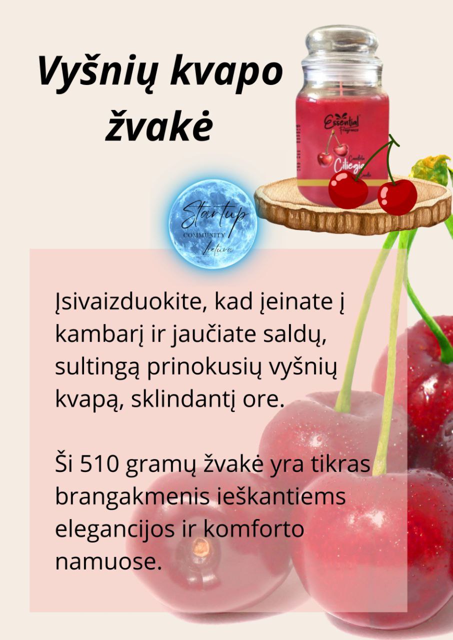 Vyšnių žvakė 510g