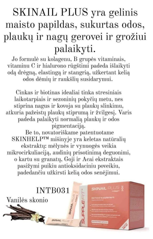 SuppleFit SKINAIL PLUS gelinis maisto papildas, 30 x 10 ml