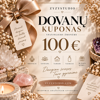 ZYZYSTUDIO 100 € dovanų kuponas