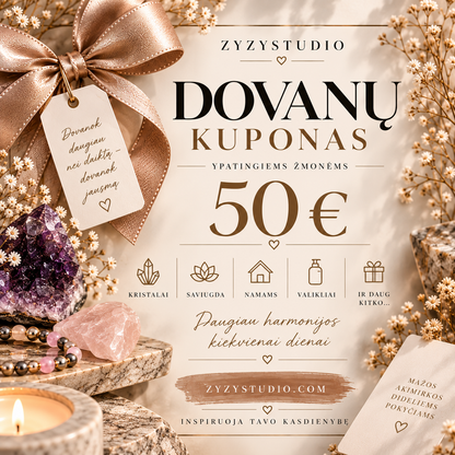 ZYZYSTUDIO 50 € dovanų kuponas