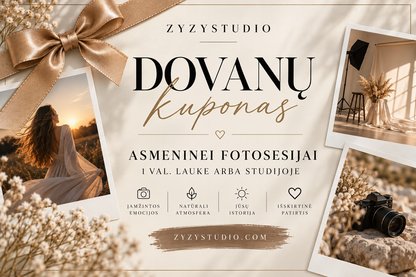 ZYZYSTUDIO dovanų kuponas fotosesijai